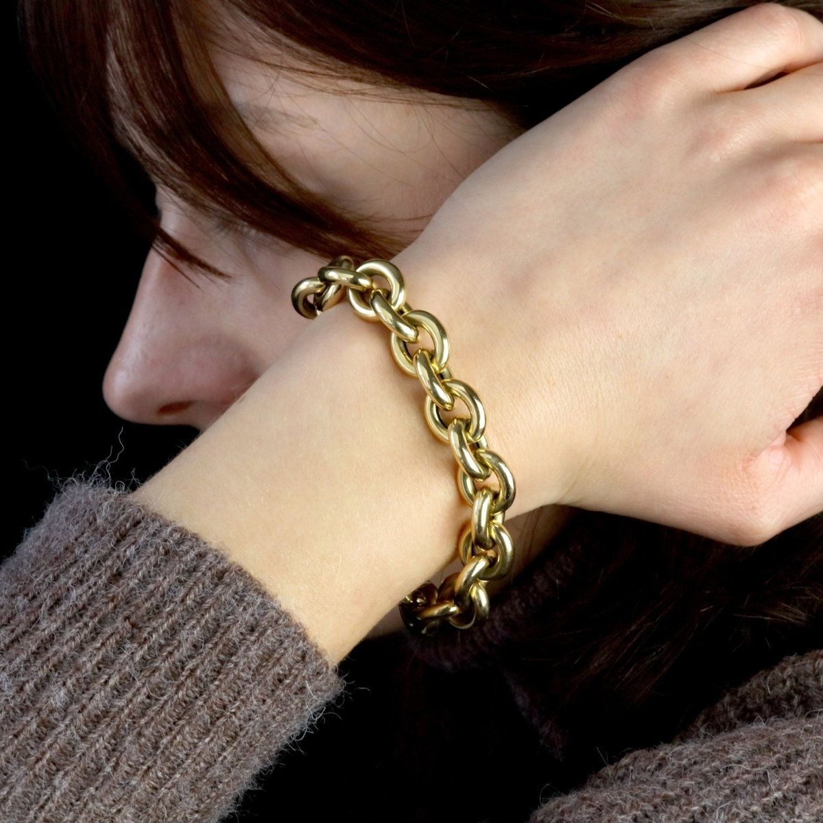 Bracelet in gold jaseron mesh