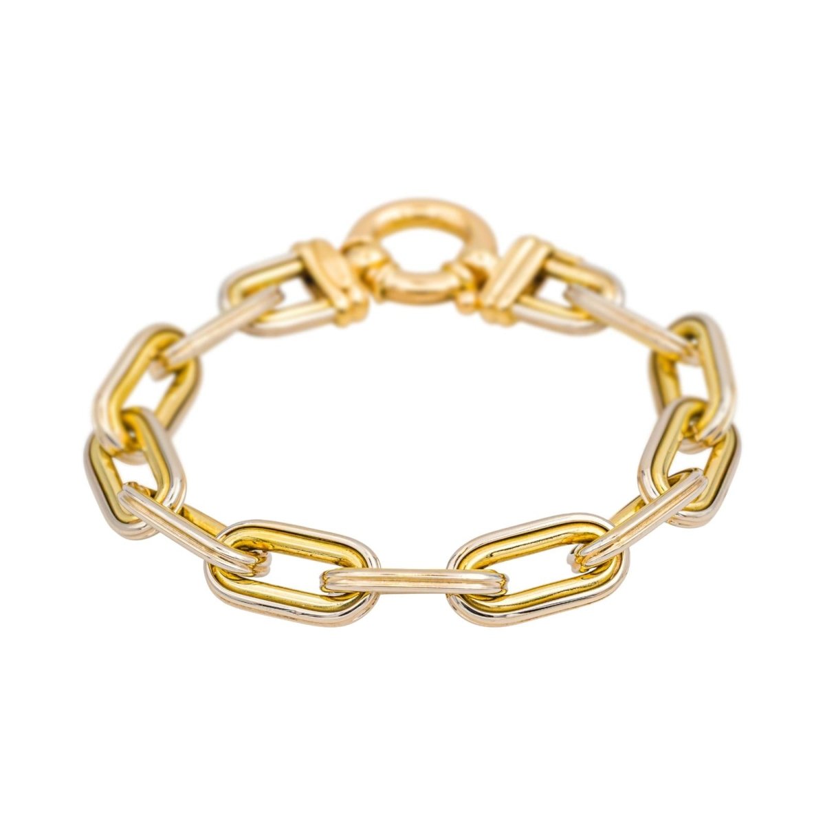 Bracelet Forçat twinned mesh Yellow gold
