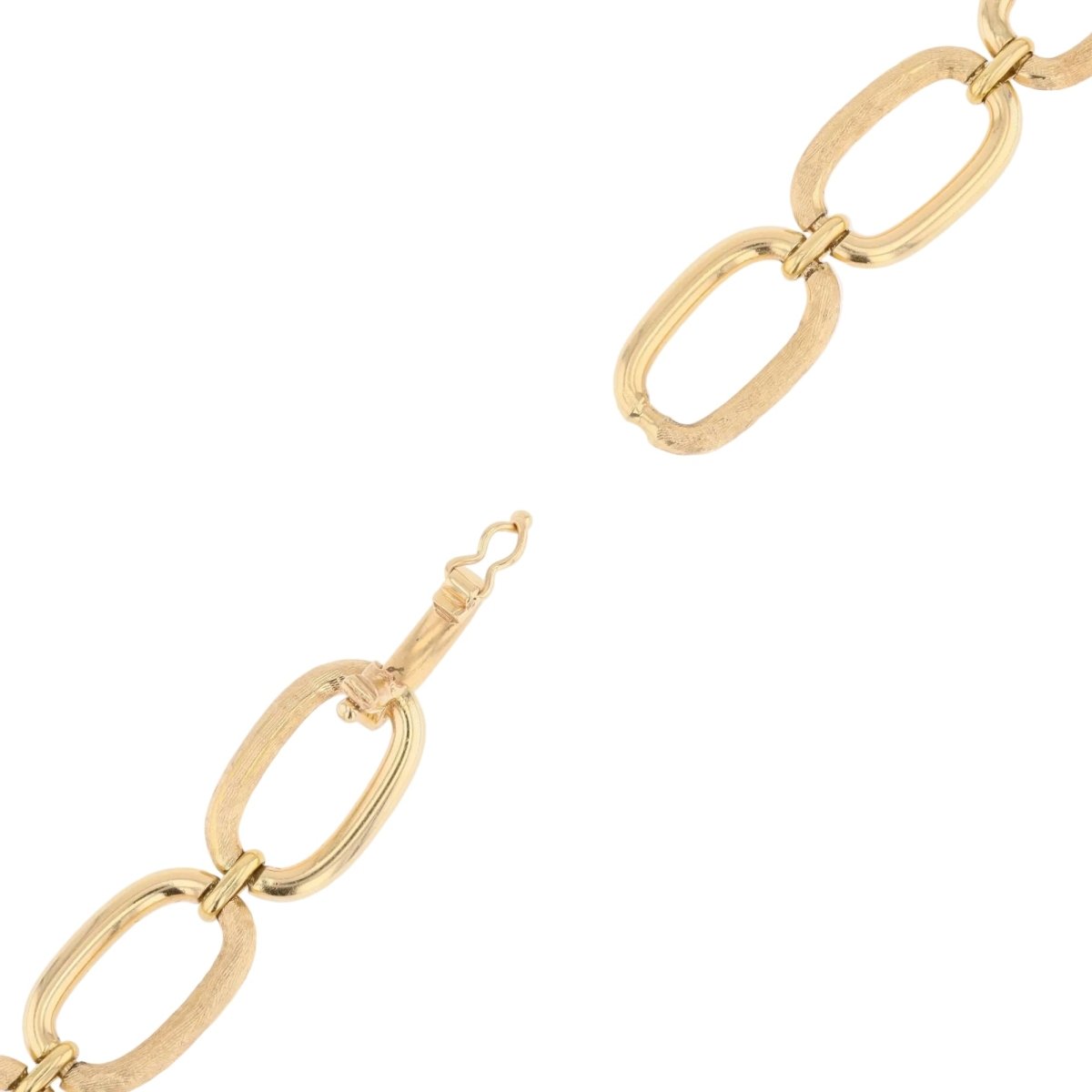 Bracelet partially ambered oval mesh