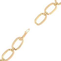Bracelet partially ambered oval mesh
