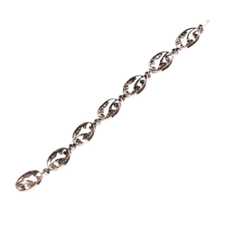 Bracelet Maille en or jaune, argent et diamants - Castafiore