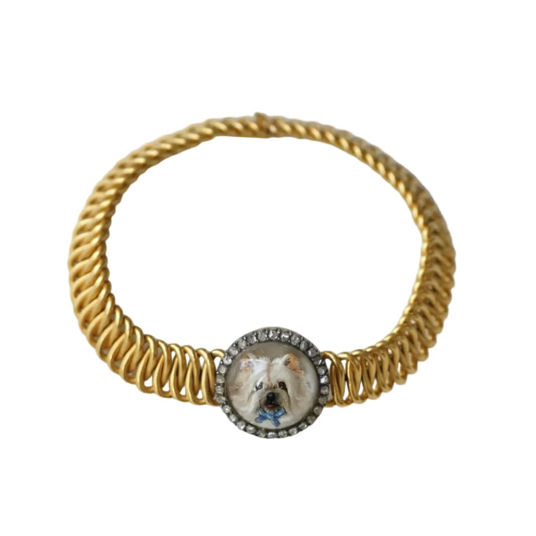 Bracelet Maille en or jaune, argent et diamants - Castafiore