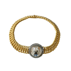 Bracelet Maille en or jaune, argent et diamants - Castafiore