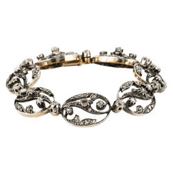 Bracelet Maille en or jaune, argent et diamants - Castafiore