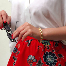 Bracelet Maille en or jaune et diamant - Castafiore