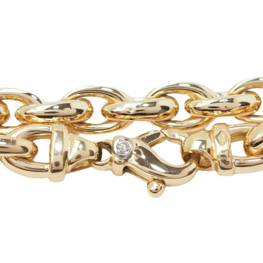 Bracelet Maille en or jaune et diamant - Castafiore