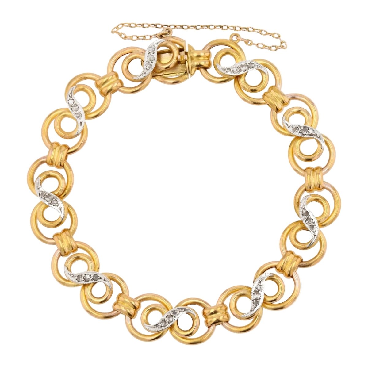 Bracelet Maille en or jaune et diamants - Castafiore