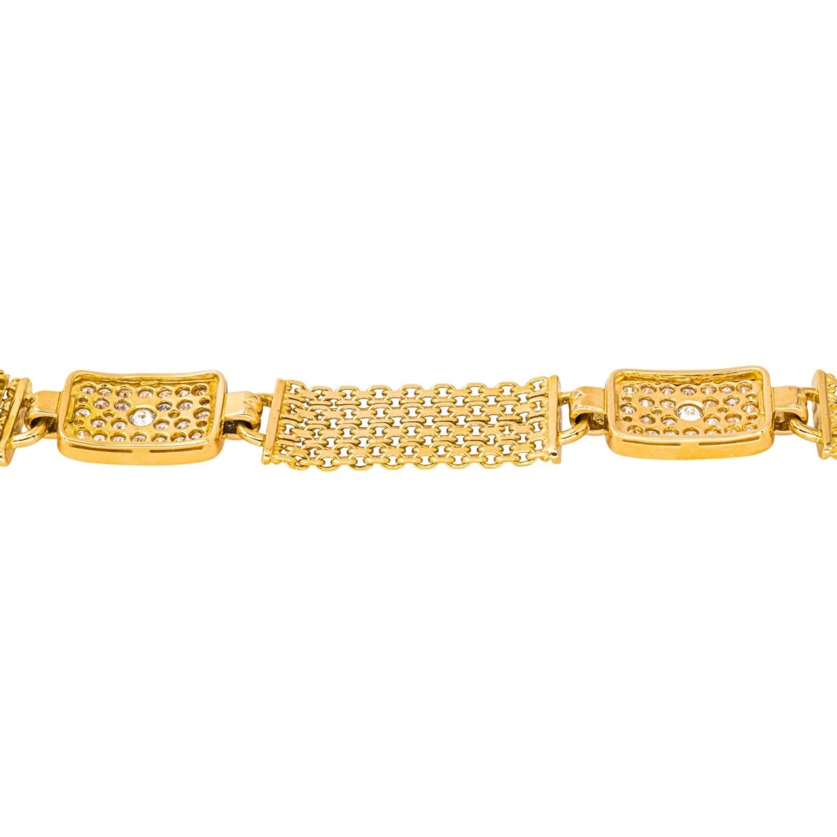 Bracelet Maille en or jaune et diamants - Castafiore