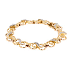 Bracelet Maille en or jaune et diamants - Castafiore