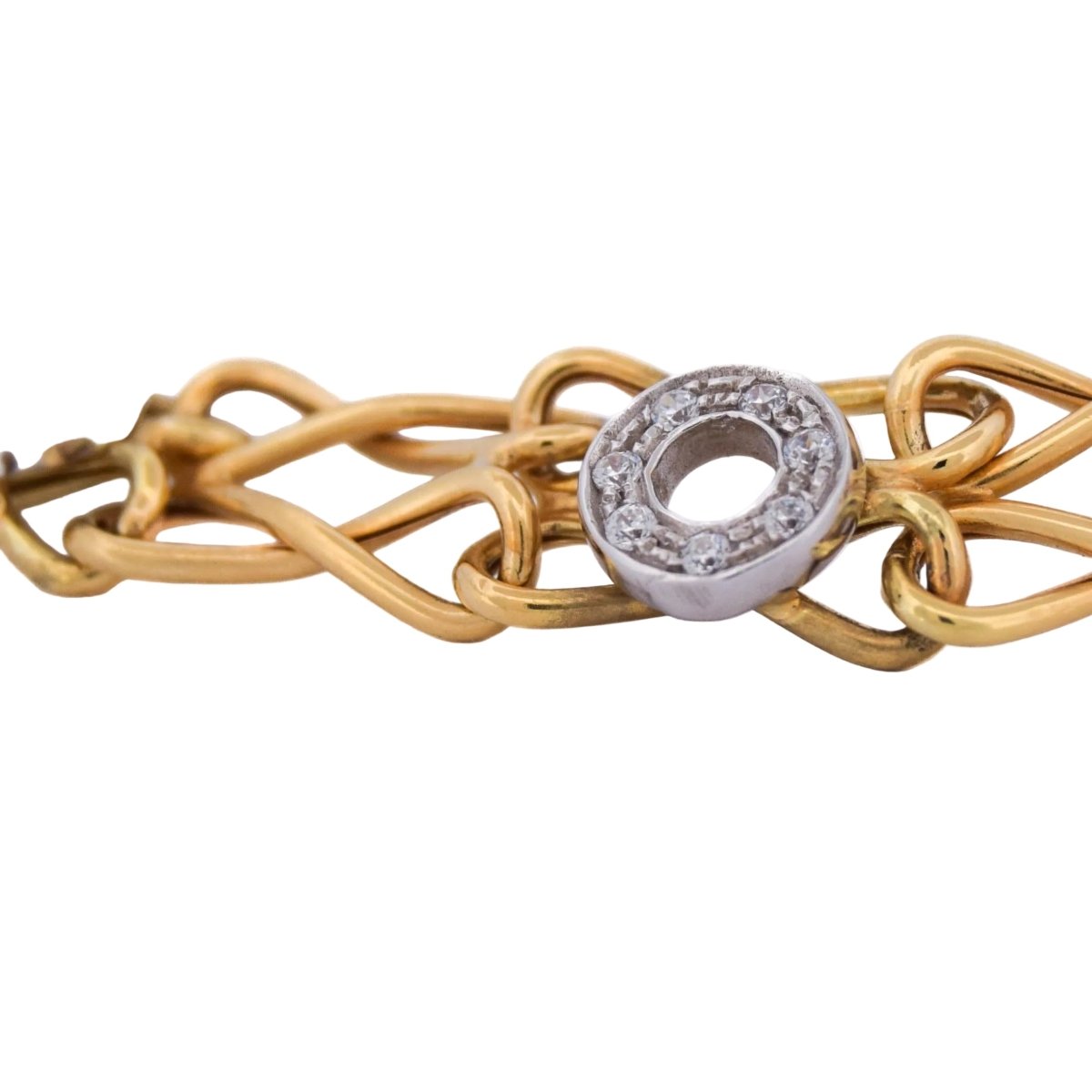 Bracelet Maille en or jaune et diamants - Castafiore