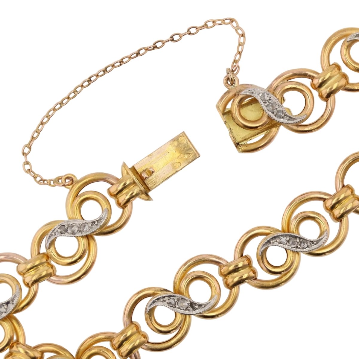 Bracelet Maille en or jaune et diamants - Castafiore