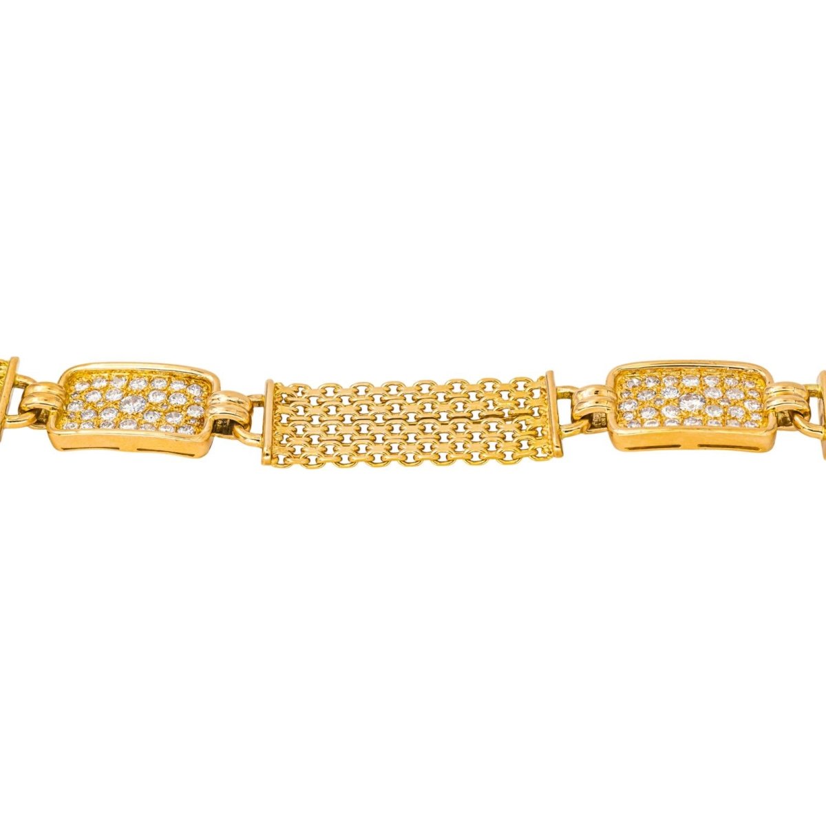 Bracelet Maille en or jaune et diamants - Castafiore