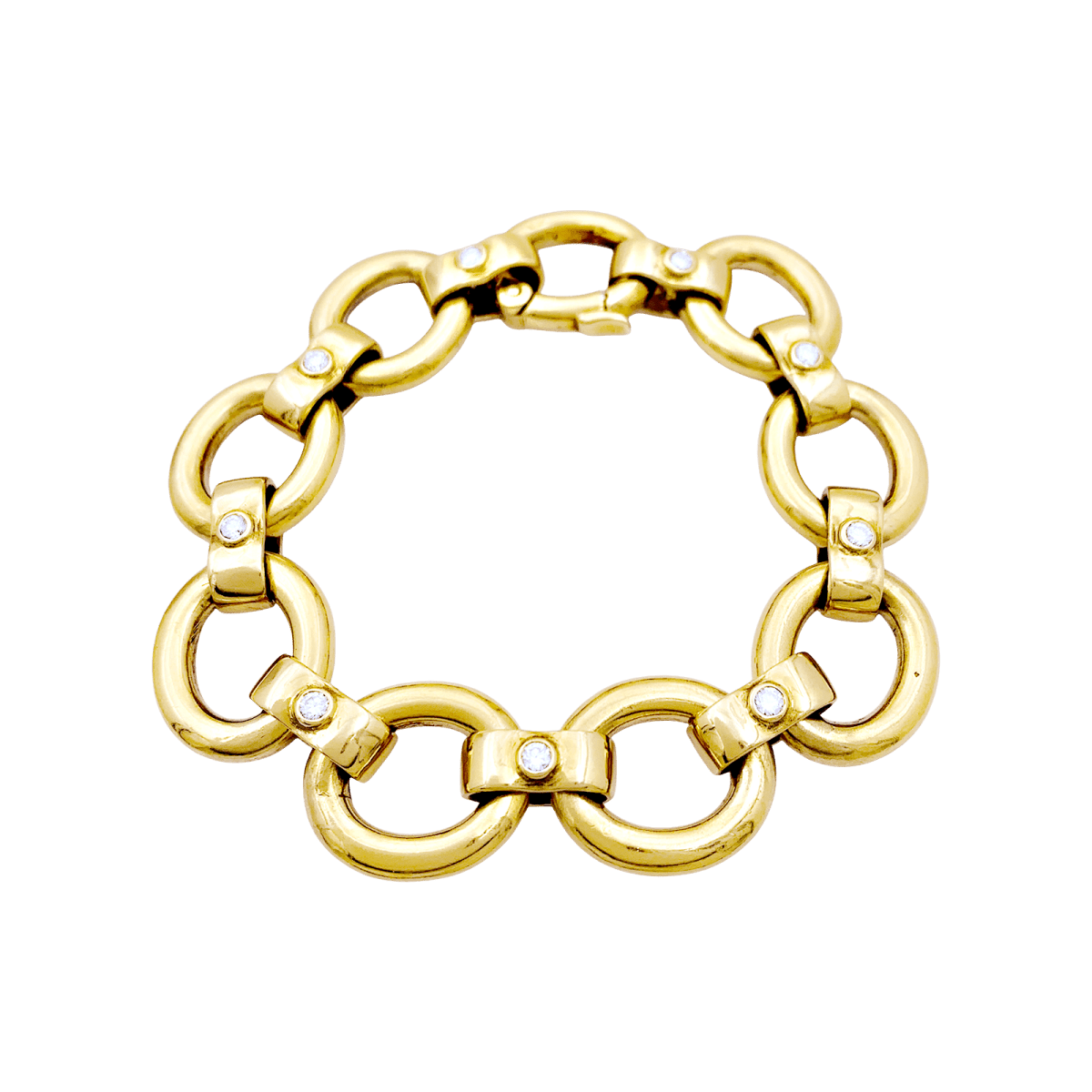 Bracelet Maille en or jaune et diamants - Castafiore