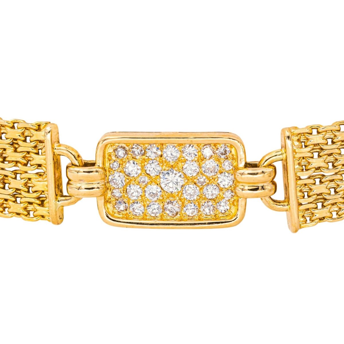 Bracelet Maille en or jaune et diamants - Castafiore