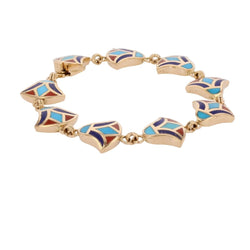 Bracelet yellow gold enamel Egyptian