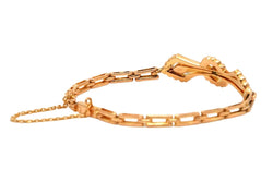 Bracelet Maille en or jaune et émeraudes - Castafiore