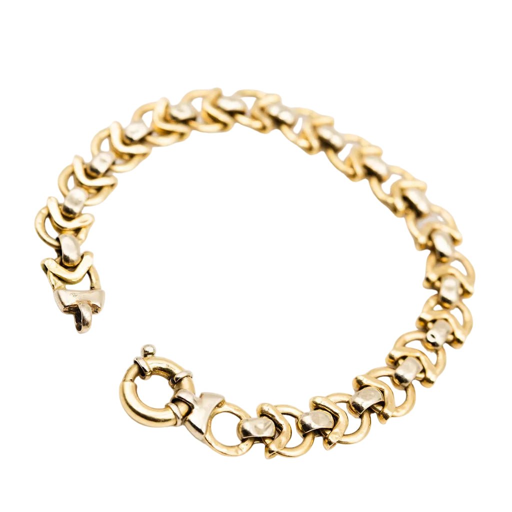 Bracelet Maille en or jaune et or blanc - Castafiore