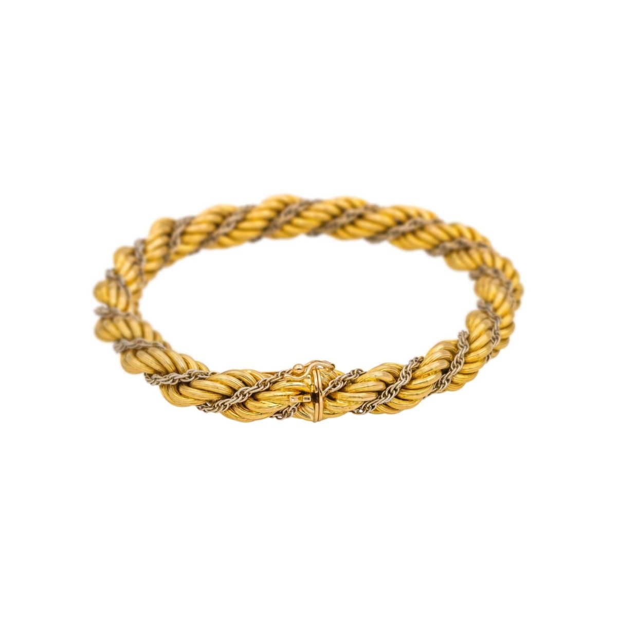 Bracelet Maille en or jaune et or blanc - Castafiore