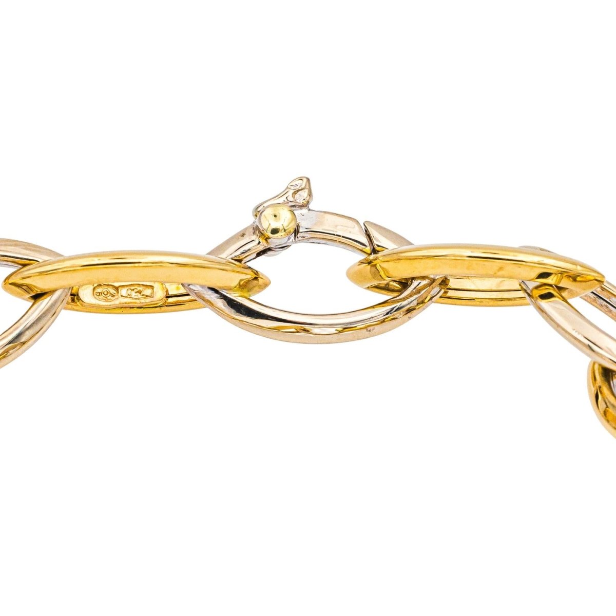 Bracelet Maille en or jaune et or blanc - Castafiore