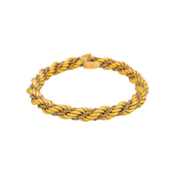 Bracelet Maille en or jaune et or blanc - Castafiore