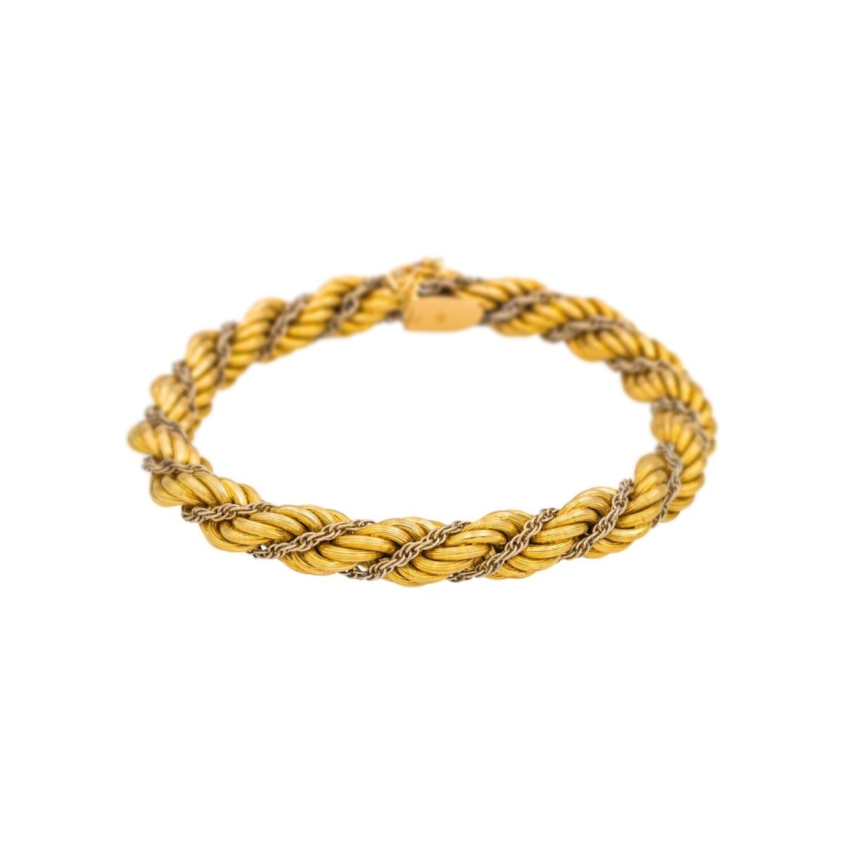 Bracelet Maille en or jaune et or blanc - Castafiore