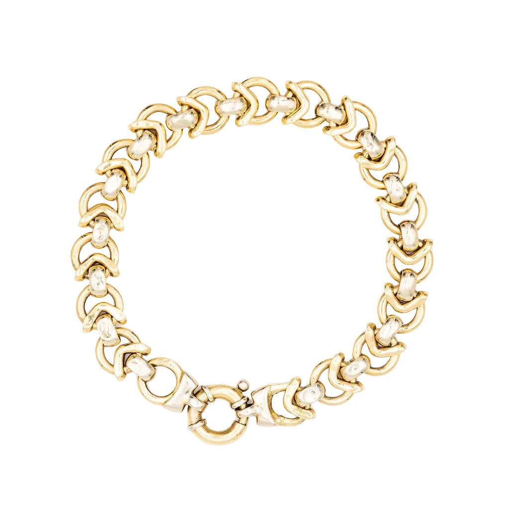 Bracelet Maille en or jaune et or blanc - Castafiore