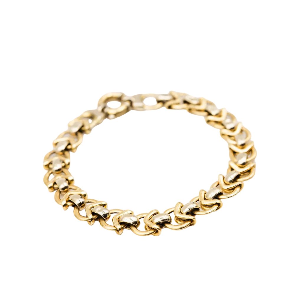Bracelet Maille en or jaune et or blanc - Castafiore