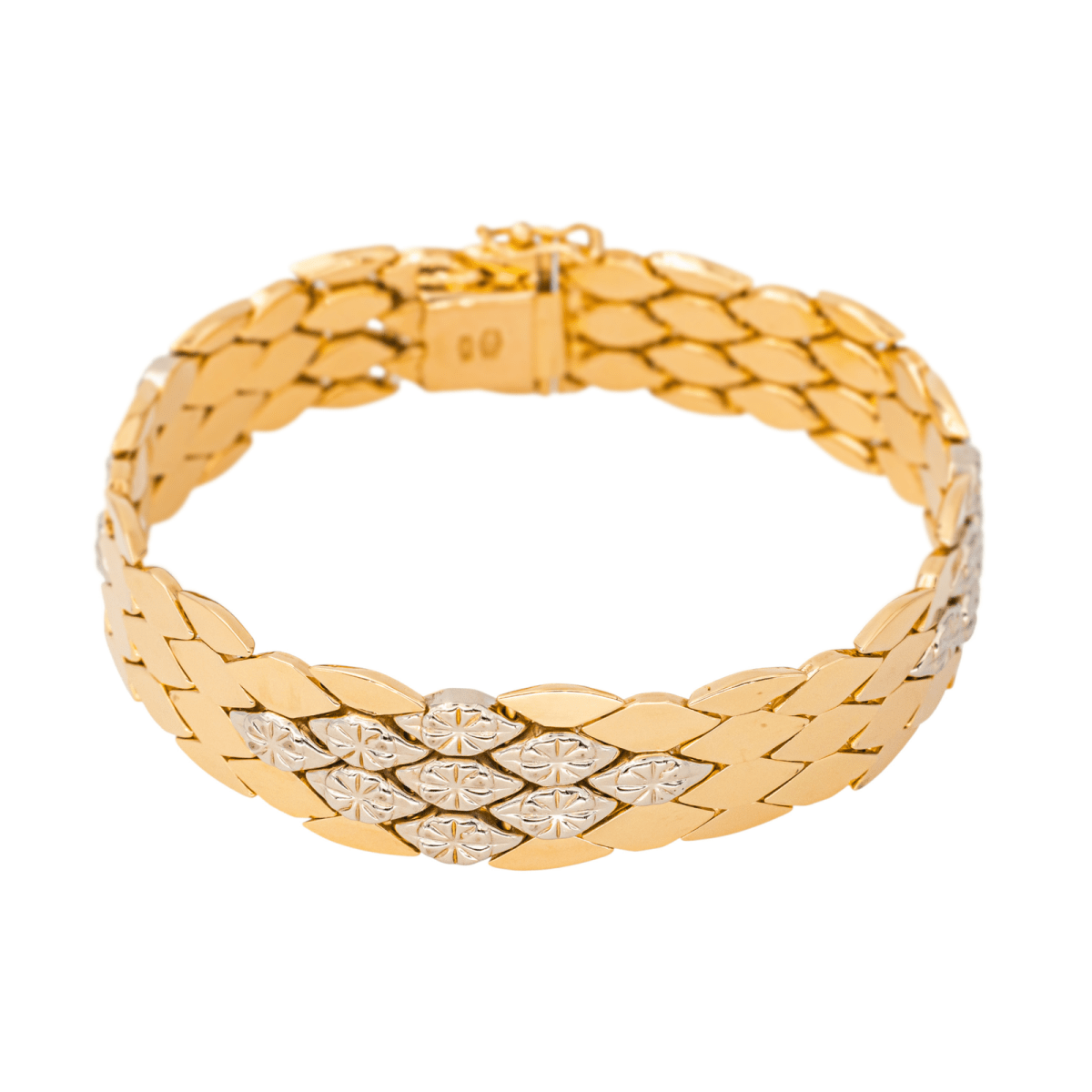Bracelet Maille en or jaune et or blanc - Castafiore