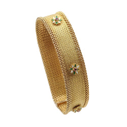 Bracelet Maille en or jaune et rubis - Castafiore