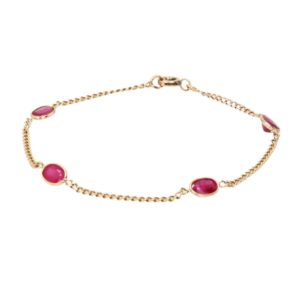 Bracelet Maille en or jaune et rubis - Castafiore