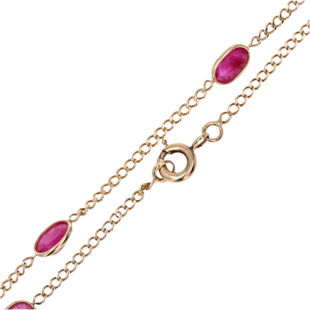 Bracelet Maille en or jaune et rubis - Castafiore