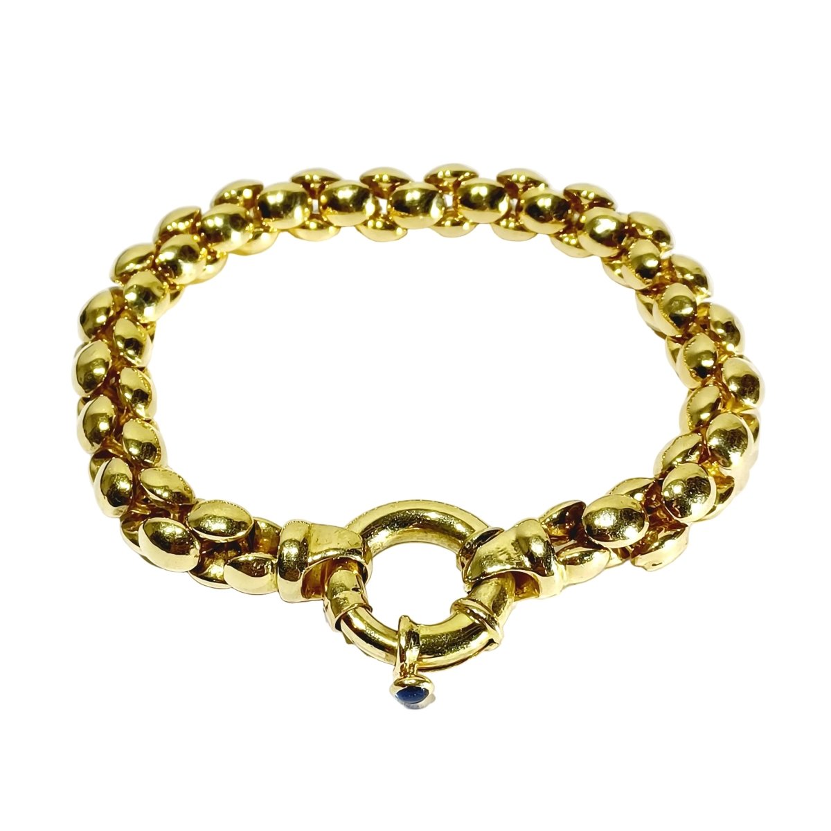 Bracelet Maille en or jaune et saphir - Castafiore