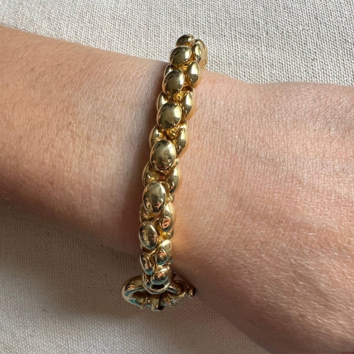 Bracelet Maille en or jaune et saphir - Castafiore