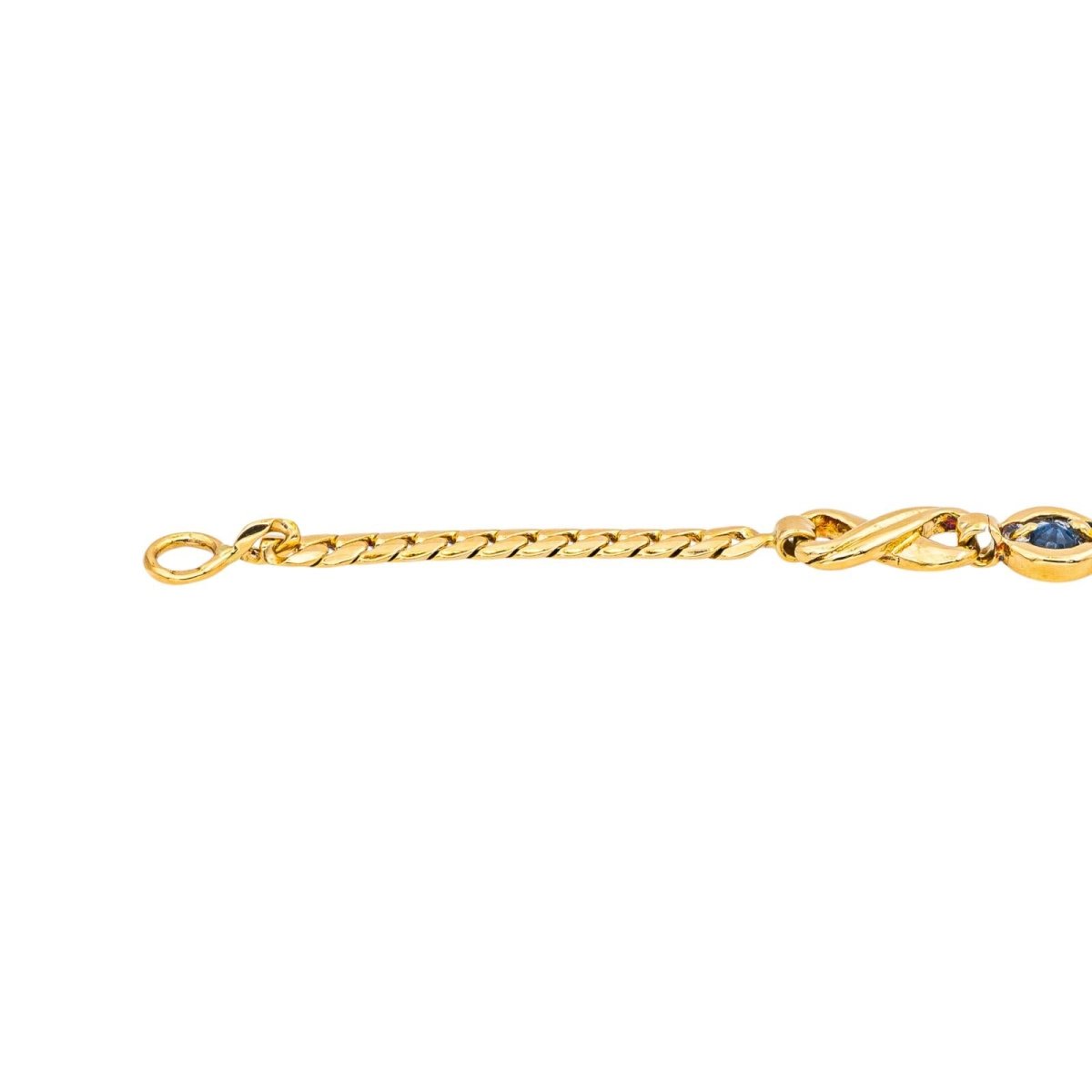 Bracelet Maille en or jaune et saphirs - Castafiore