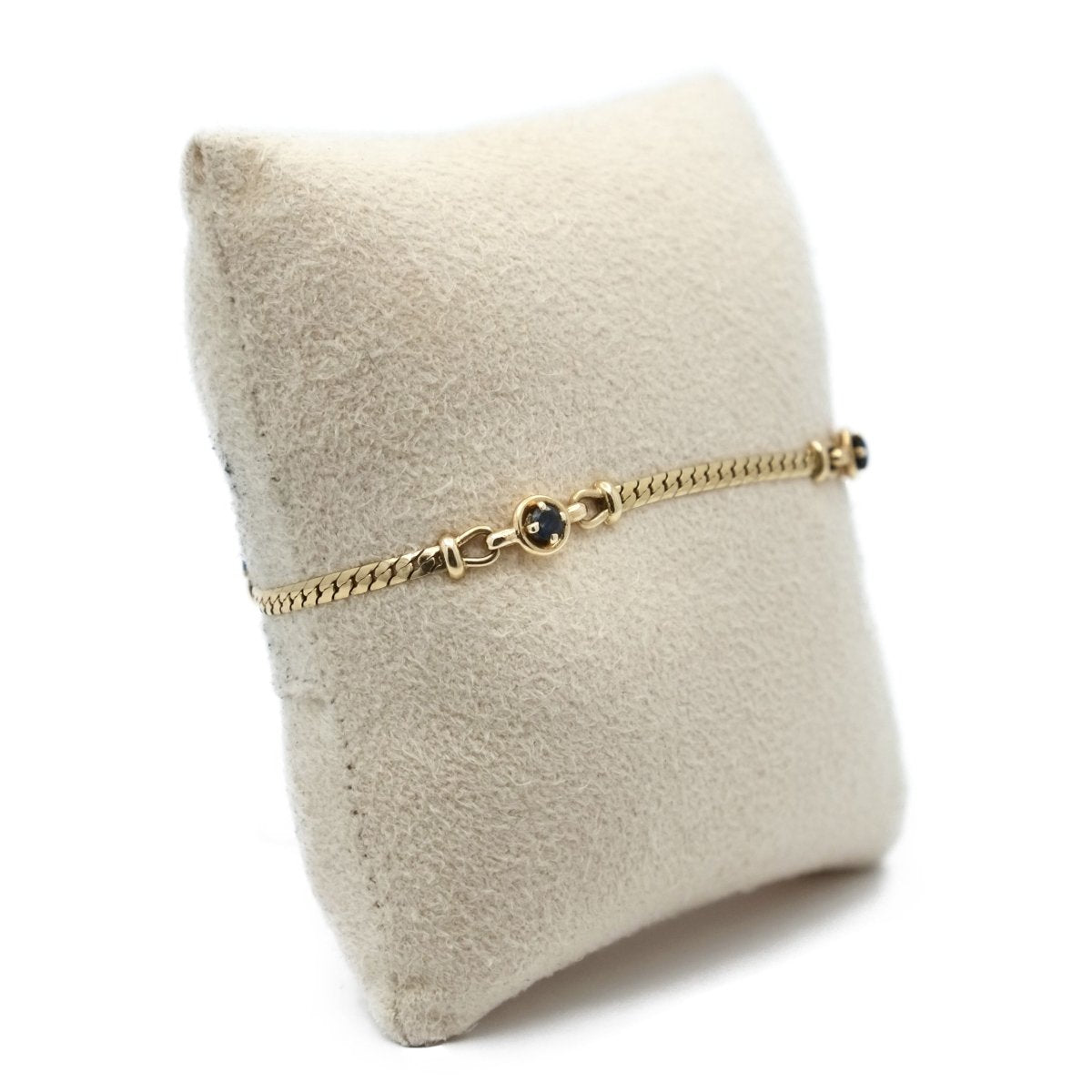 Bracelet Maille en or jaune et saphirs - Castafiore