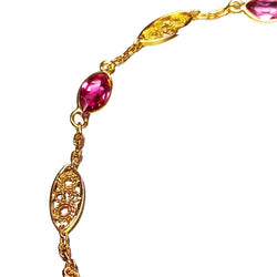 Bracelet Maille en or jaune et tourmalines - Castafiore