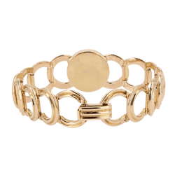 Bracelet Maille en or jaune, lapis - lazuli et diamants - Castafiore