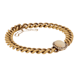 Bracelet Maille en or jaune, opale et diamants - Castafiore