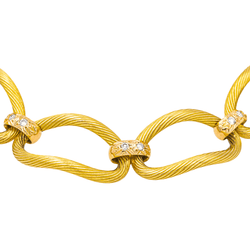 Bracelet Maille en or jaune, or rose et diamants - Castafiore