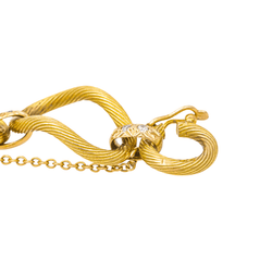 Bracelet Maille en or jaune, or rose et diamants - Castafiore