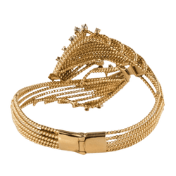 Bracelet Maille en or jaune, platine et diamants - Castafiore