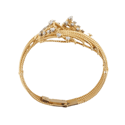 Bracelet Maille en or jaune, platine et diamants - Castafiore