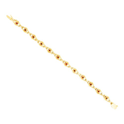 Bracelet Maille en or jaune, rubis et diamants - Castafiore