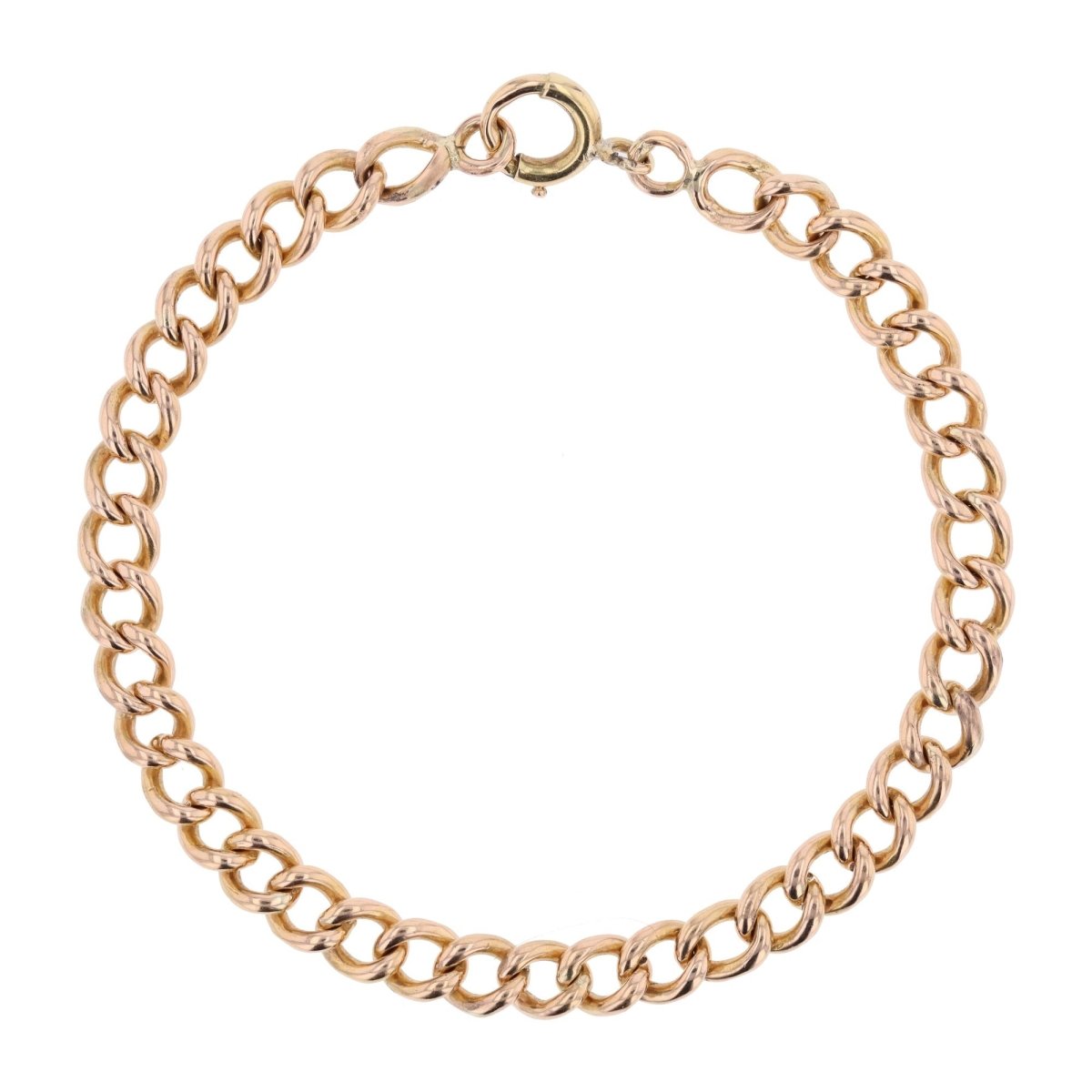 Bracelet curb chain stitch rose gold