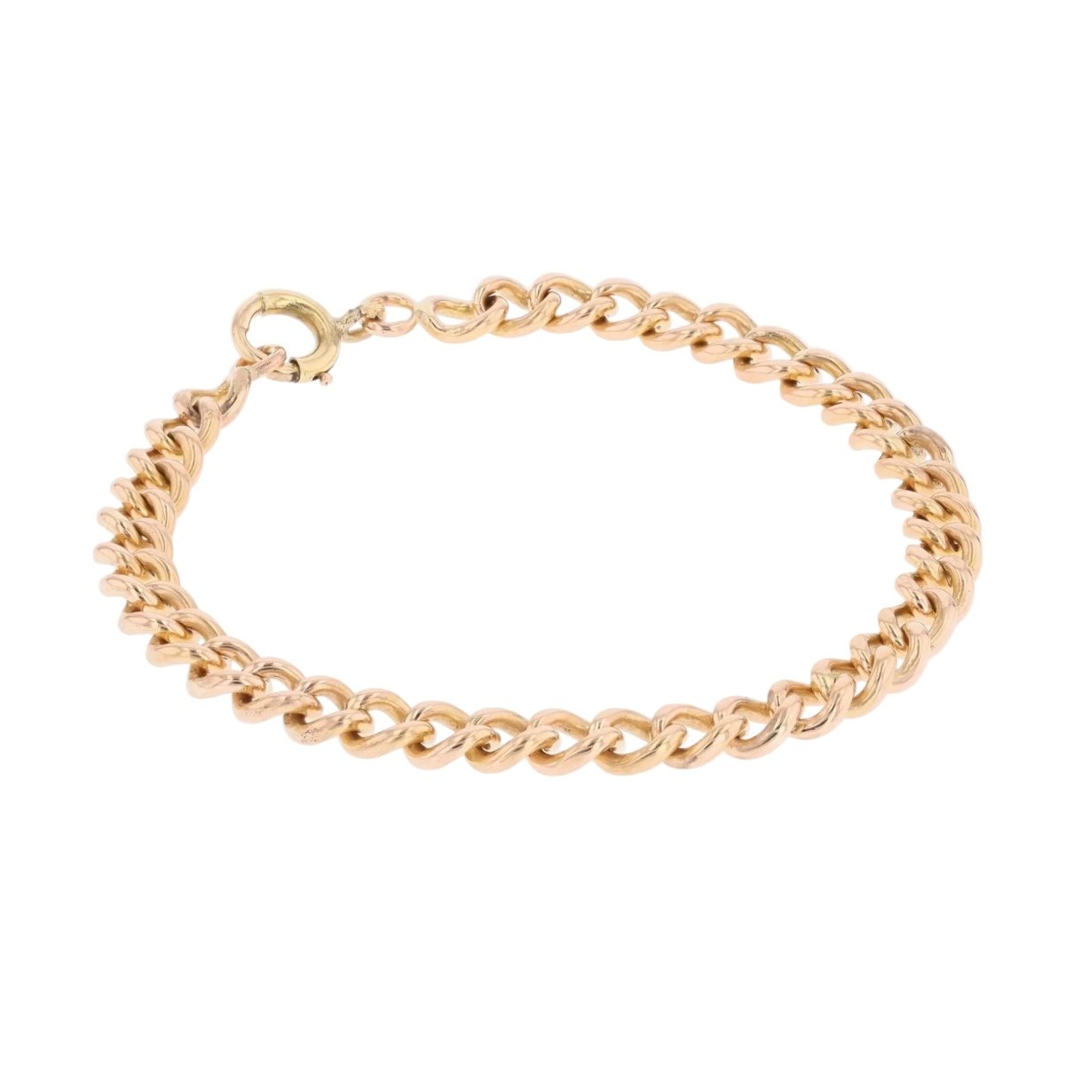Bracelet curb chain stitch rose gold