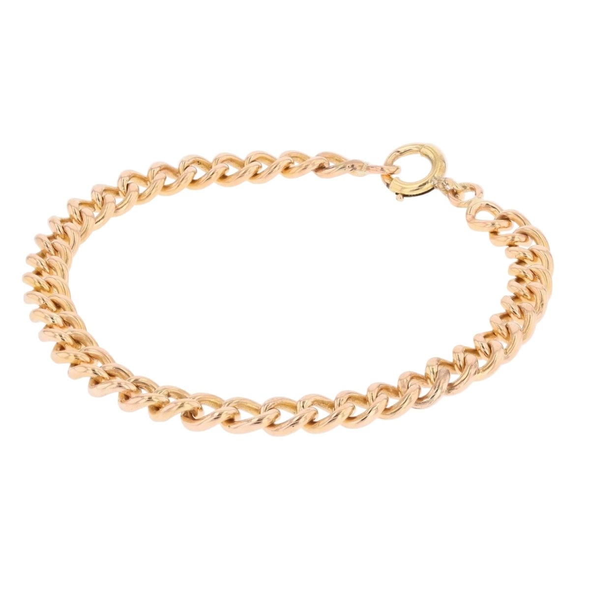 Bracelet curb chain stitch rose gold