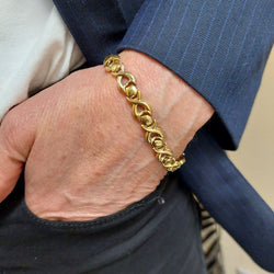 Bracelet maille fantaisie en 3 ors - Castafiore