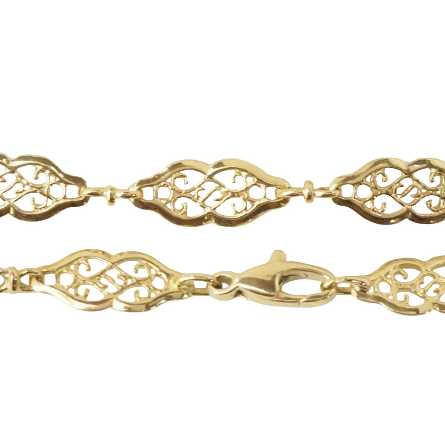 Bracelet maille filigrane en or jaune - Castafiore