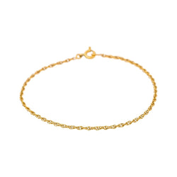 Bracelet Maille forçat double torsadée Or jaune - Castafiore