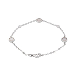Bracelet Maille forçat Or blanc Nacre - Castafiore
